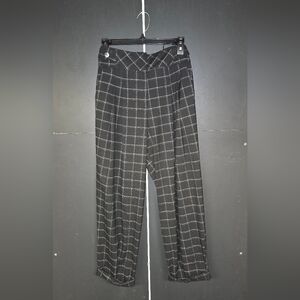 Topshop Black and White Plaid Trousers